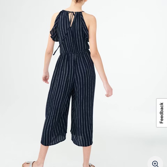 Aeropostale Navy and White Striped Jumpsuit - Picture 2 of 8